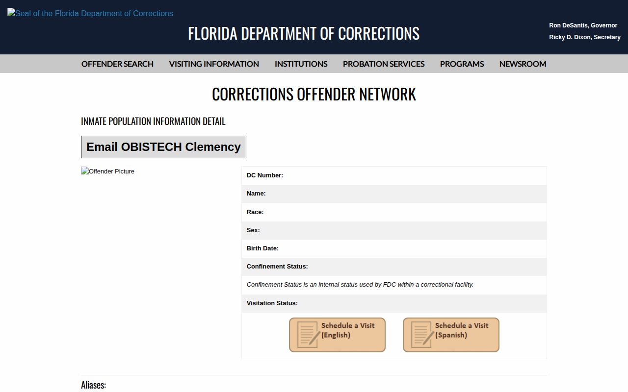 Marion County release date lookup showing FDC Tentative Release Date